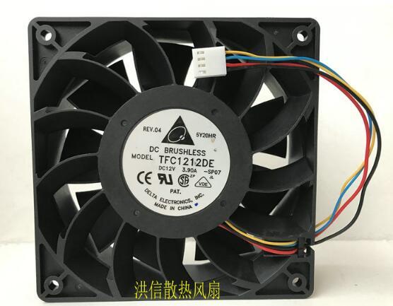 Original DELTA TFC1212DE DC 12V 3.9A 12038 Dual Ball Pressure Type Violence Fan