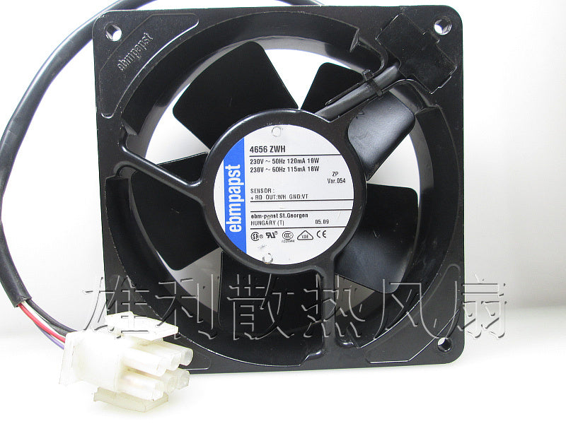 Original EBM Papst 4656 ZWH 230V AC 120*120*38MM 12cm full metal temperature cooling fan