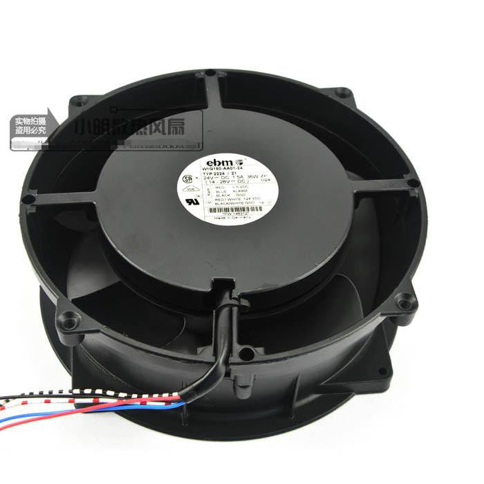 Original ebm W1Q180-AA01-24 DC24V 36W cm Polygon Machine Radiator Fan