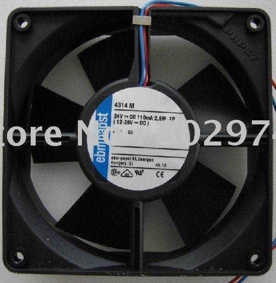 Original ebmPAPST 120*120*32MM 12cm 4314M 24V 2.6W Cooling Fan