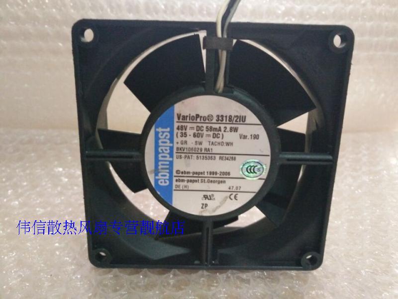 Original ebmpapst 3318 / 21u 48V 2.8W 9CM 9032 90 * 90 * 32mm three-wire dual ball bearing cooling fan