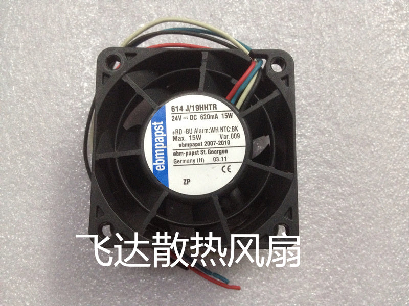 Original EBMPAPST 614J / 19HHTR 6032 24V 0.62A 60 * 60 * 32MM Industrial inverter cooling fan