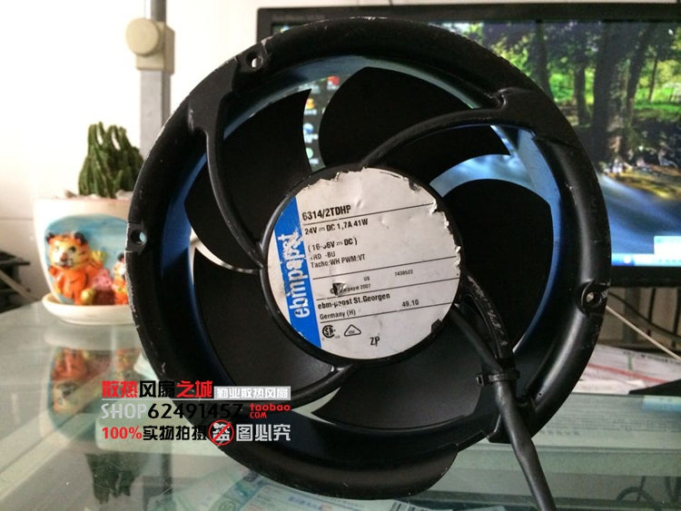 Original ebmpapst 6314 / 2TDHP 17251 172 * 172 * 51mm DC24V 41WABB drive axial fans fan