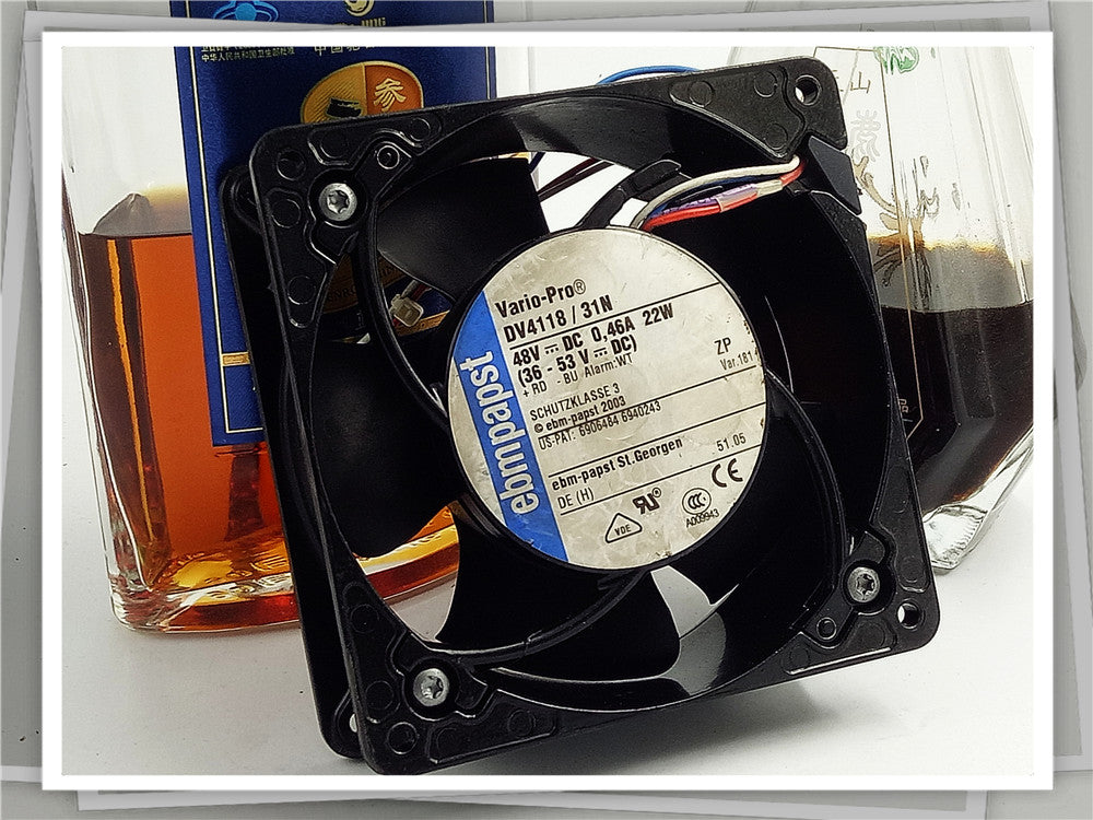 Original German ebmpapst DV4118/31N 12038 48V 0.46a, 22W cooling fan