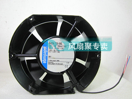 Original Germany ebmpapst 6424 TU-IIC 24V 18W 17cm17251 waterproof aluminum box fan