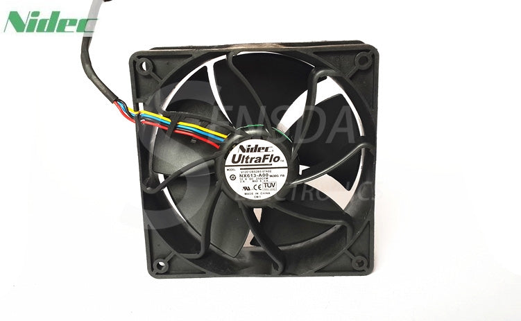 Original NIDEC 12038 UltraFlo V12E12BS2B5-07A02 NX613-A00 12V 3A 4Wire Cooling Fans