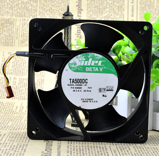 original Nidec 127x127x38mm A34362-87 48V high temperature cooling fan P/N 930596