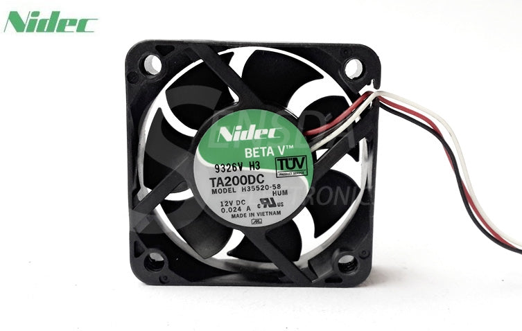 Original NIDEC 5015 H35520-58 DC 12V 50mm 5cm 0.024A 3Wire server inverter computer cpu case axial Cooling Fan