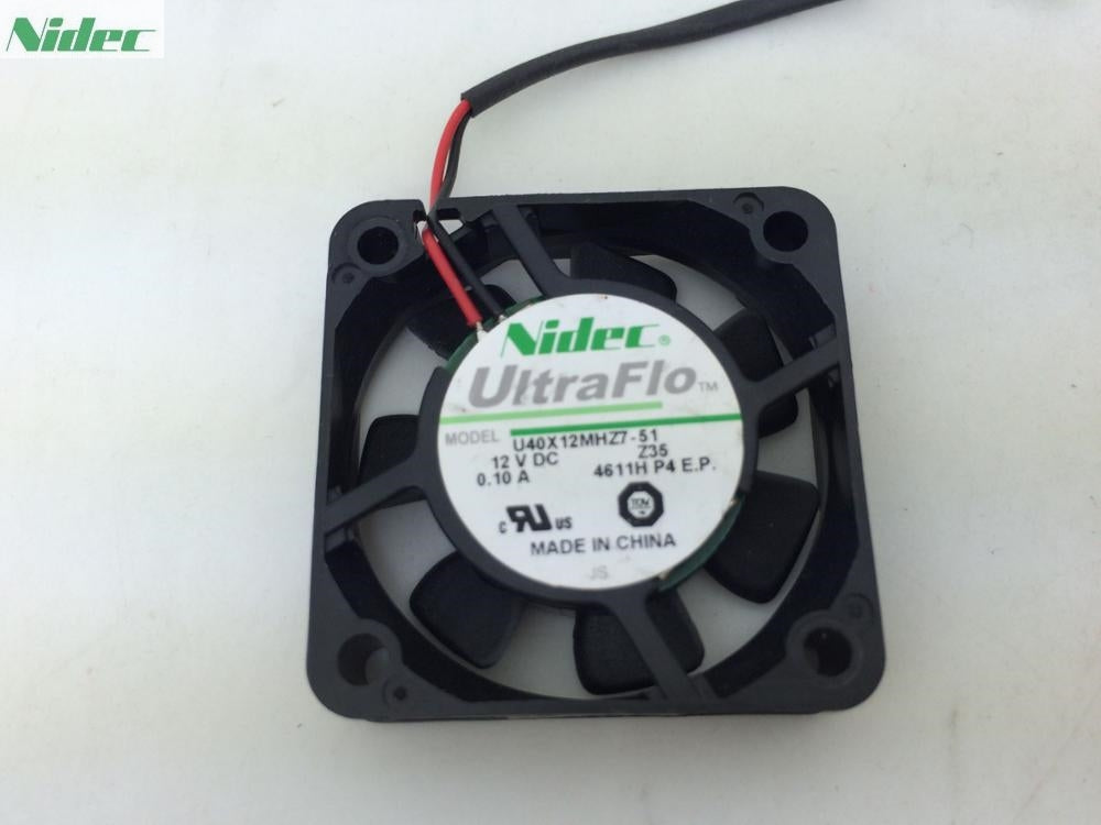 Original Nidec U40X12MHZ7-51 DC 12V 0.10A 4CM 4010 axial Cooling fan