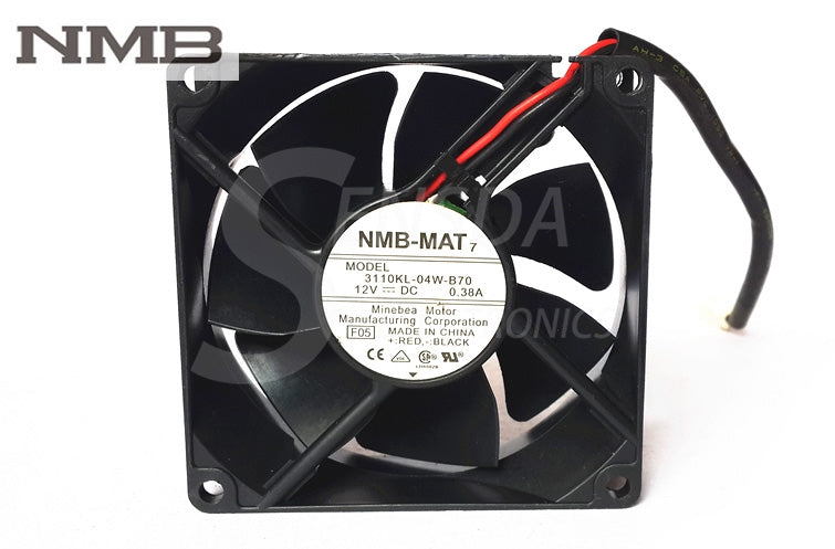 Original NMB 3110KL-04W-B70 8025 80mm DC 12V 0.38A server inverter axial case cooling fans blowers