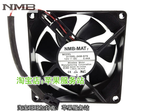 Original NMB 3110RL-04W-B79 8025 DC12V 0.44A Server Cooling Axial fan
