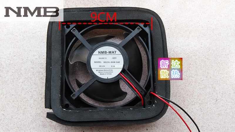 Original NMB 3612JL-04W-S40 12V 0.3A 9cm Refrigerator cooling fan