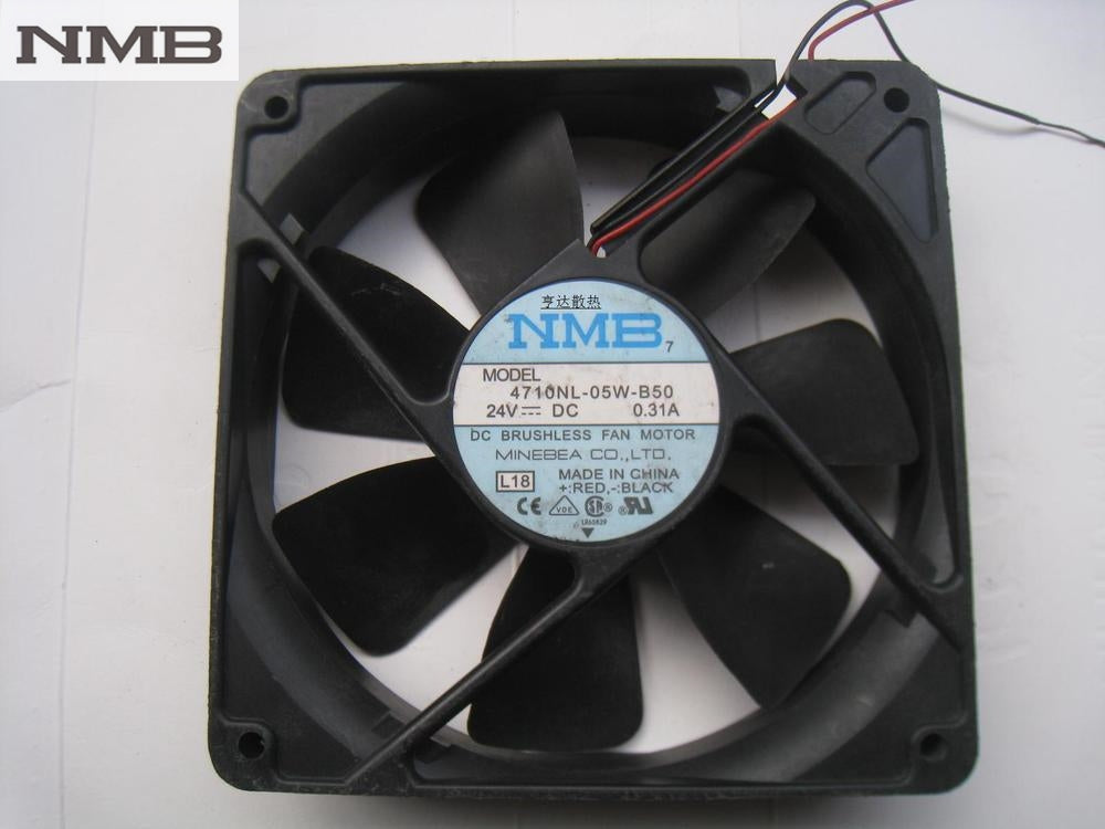 Original NMB 4710NL-05W-B50 12025 12cm 24V 0.31A 2Wire Server Inverter Cooling Fan