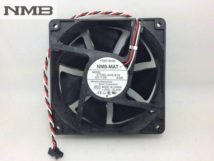 Original NMB 4712KL-04W-B19 132 double ball bearing fan 12CM ultra-durable fan