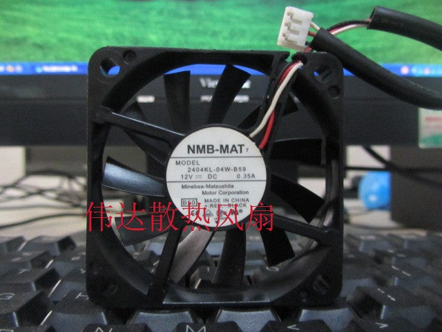 Original NMB 6010 2404KL-04W-B59 DC 12V 0.35A 60 * 60 * 10mm 3-wire interface Cooling fan