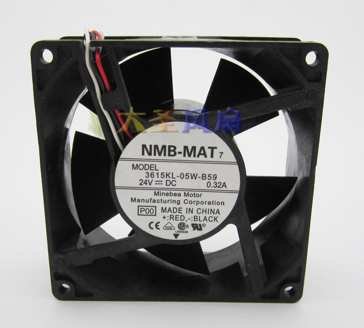 Original NMB 9038 3615KL-05W-B59 DC24V 0.32A 9cm Alarm Signal Inverter cooling fan