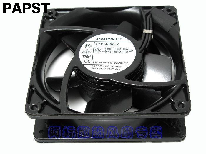 Original papst typ 4650x 12038 12cm 120mm AC 230v 19w cooling fan