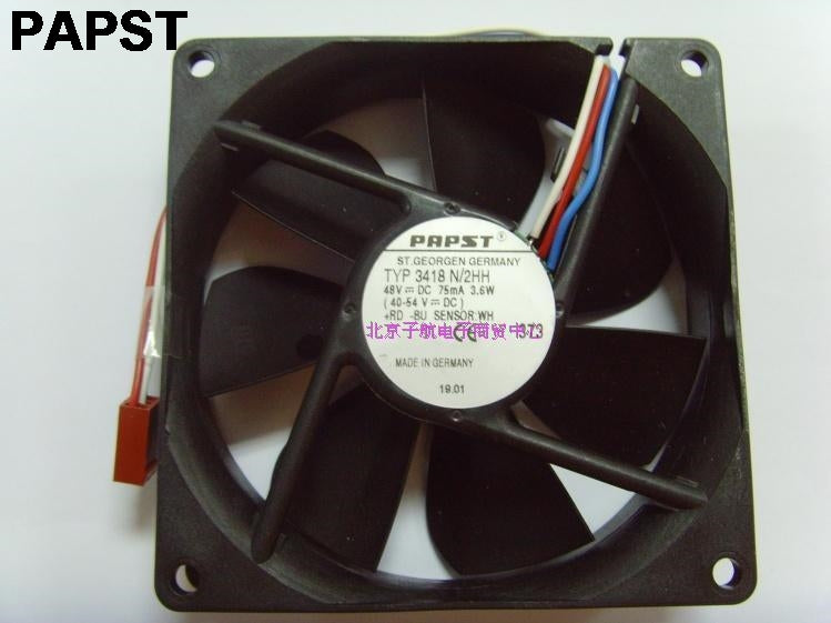 Original papst typ3418n 2hh 9CM 9.2CM 90*90*25MM 92*92*25MM 9225 9025 48v electronic enclosures cooling fan