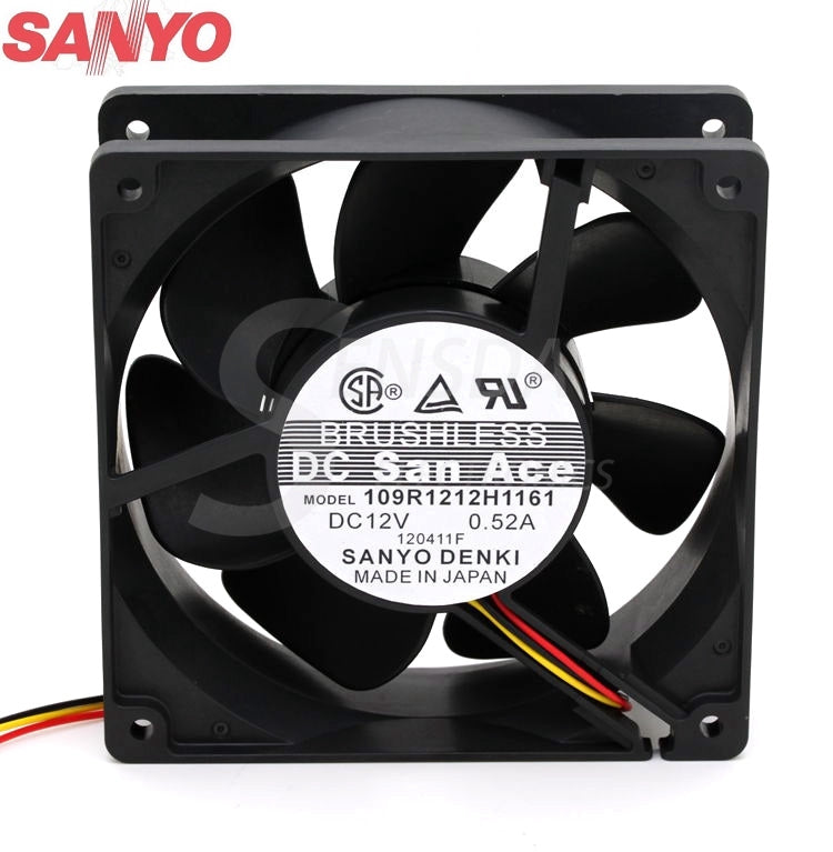 Original Sanyo 109R1212H1161 12CM 120mm 12038 DC 12V 0.52A server inverter computer cpu case axial Cooling Fans