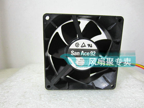 Original SANYO 9G0948A2031 9CM 9232 48V 0.16A 3 wire dual ball bearing cooling fan
