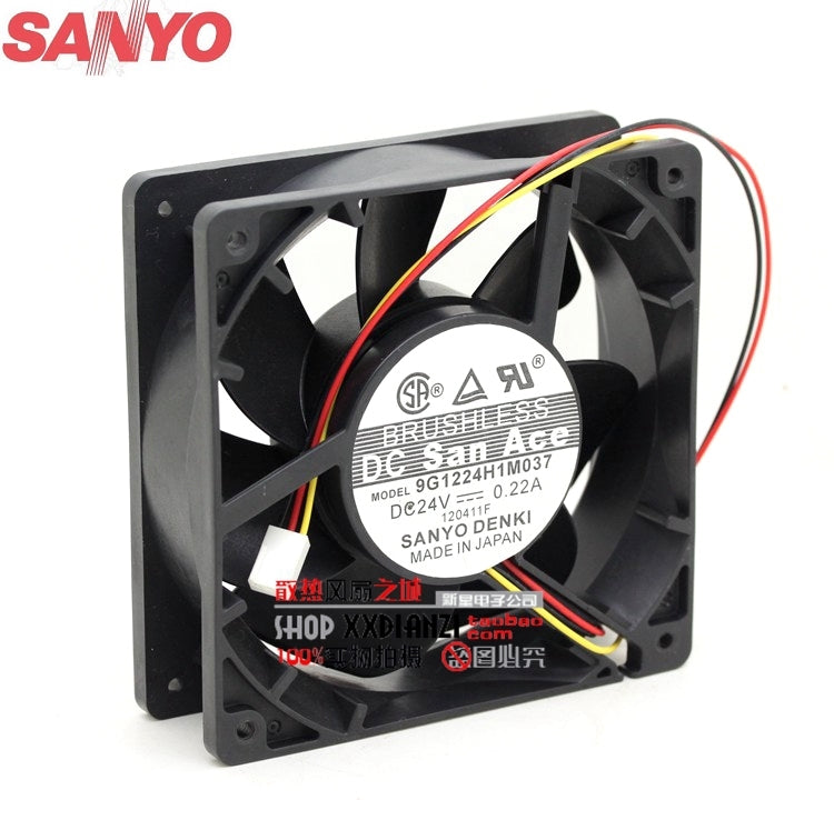 مراوح خادم عاكس Sanyo 9G1224H1M037 الأصلية 24V 0.22A 12CM 12038