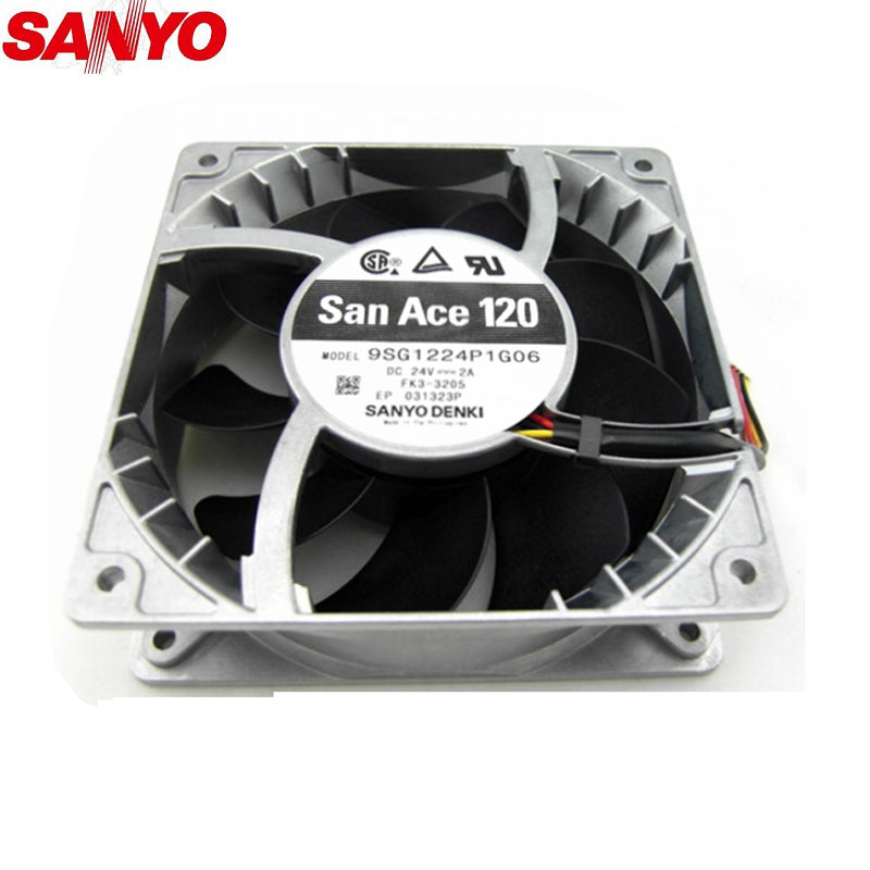 مروحة تبريد قوية أصلية SANYO 9SG1224P1G06 24V 2.0A 120*120*38mm 6000RPM 260CFM