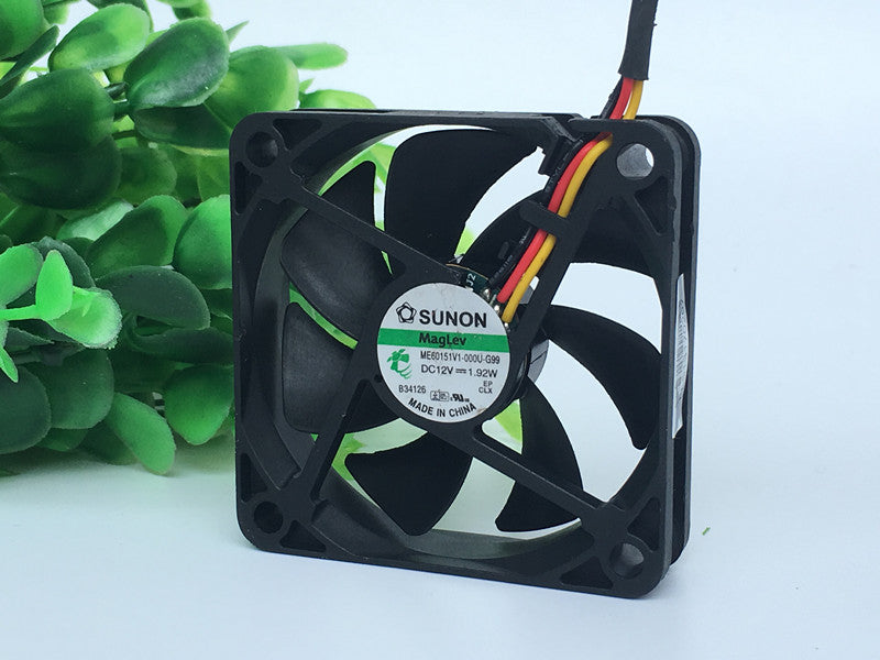Original SUNON 6015 6CM 12V 1.92W ME60151V1-000U-G99 3-wire cooling fan