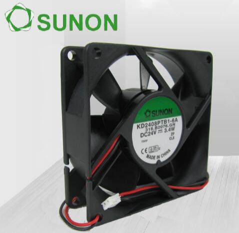 Original SUNON 8025 24V KD2408PTB1-6A 3.4W 2 line converter heat dissipation fan