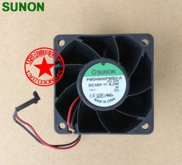 Original SUNON fan 6038 48V 6.2W PMD4806PMB3-A 2 -line axial cooling fans
