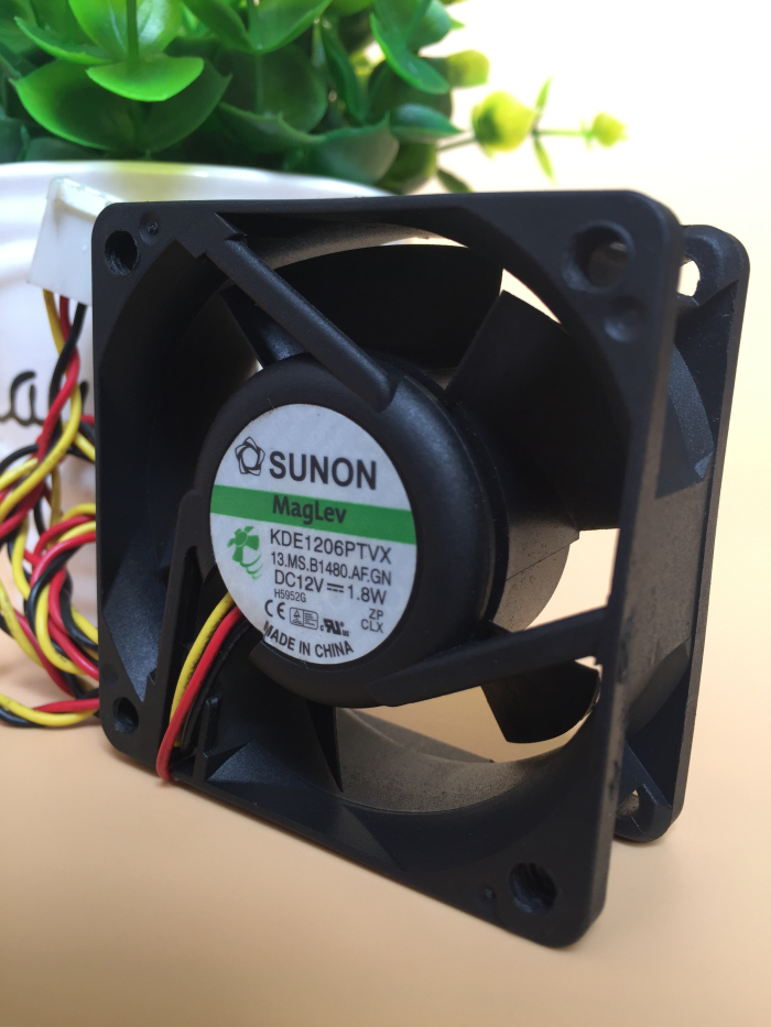 Original SUNON KDE1206PTVX 6025 DC 12V1.8W 60 * 60 * 25mm three-wire cooling fan