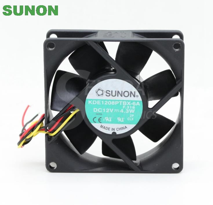 Original Sunon KDE1208PTBX-6A 8025 8cm 80mm DC 12V 4.3W server inverter axial cooling fans