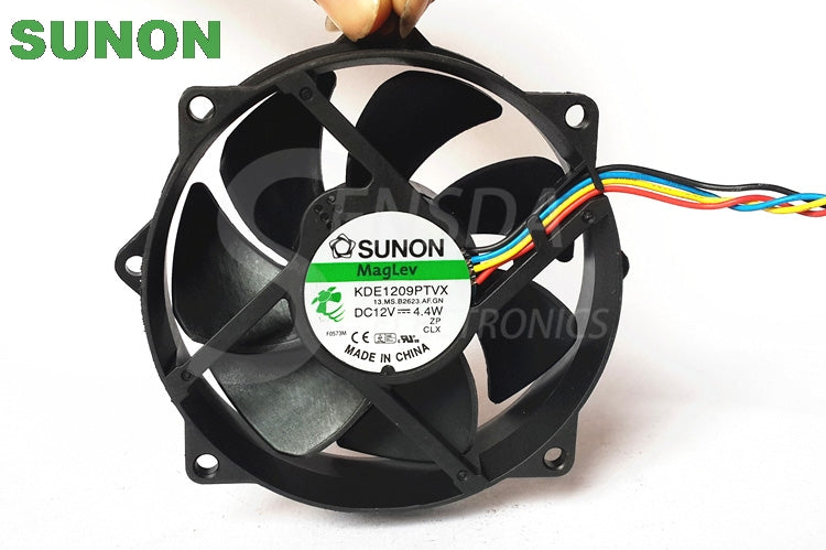 Original Sunon Maglev Round CPU Case Cooling Fan KDE1209PTVX 4 4W 4 Pin DC 12V Tested