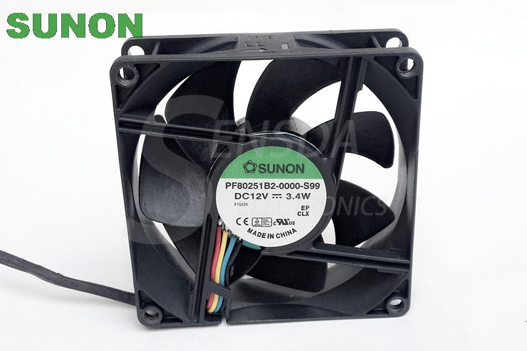 Original Sunon PF80251B2-0000-S99 12V 3.4W 8025 80mm 8cm PWM tempreture control axial cooling fans