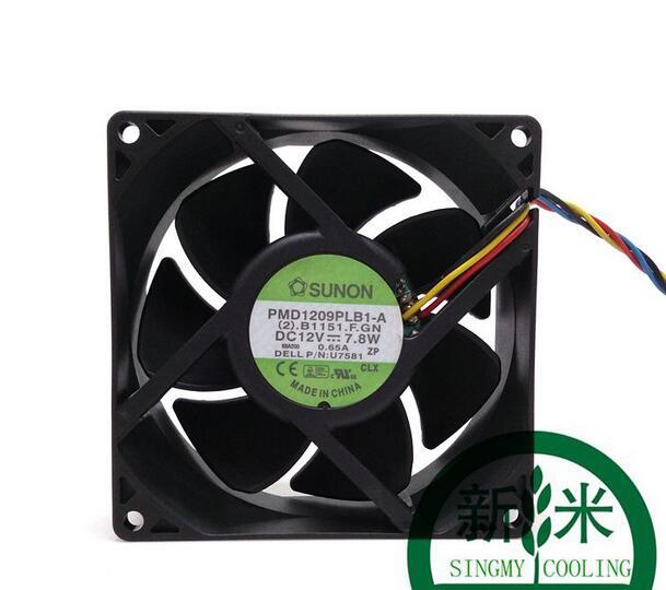 Original SUNON PMD1209PLB1-A DC 12V 7.8W 0.65A 9CM 9032 (4-line 5Pin) Server Cooling Fan