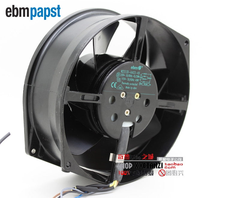 Original W2S130-AA03-49 230V / 39W 115V / 40W all-metal cooling fan for 72*150*55MM