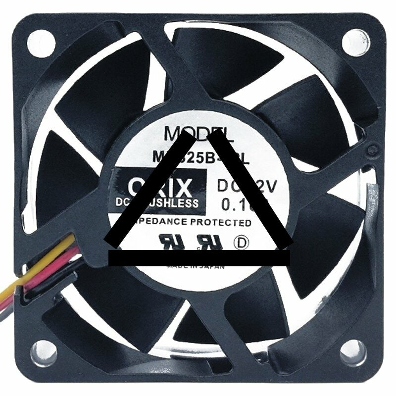 ORIX MD625B-12L DC 12V 0.16A Brushless Impedance Protected Axial Cooling Fan