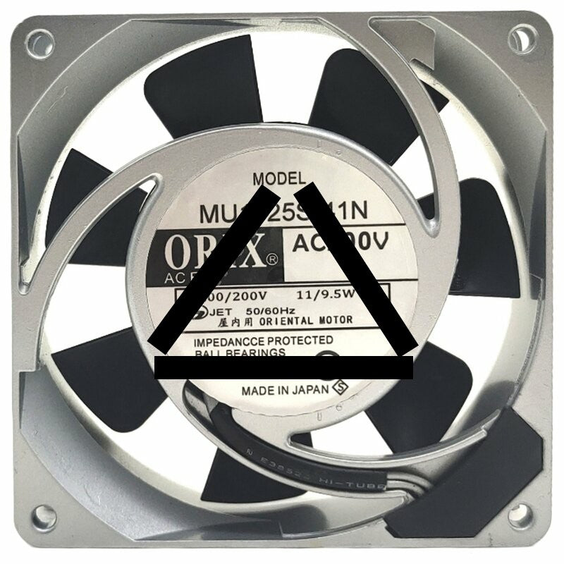 ORIX MU1025S-41N 200V 11/9.5W 2 Wires Ball Bearing Cooling Fan