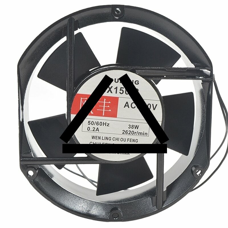 OUFENG GX150-2 AC 380V 0.2A 38W 2 Wires 17251 Axial Cooling Fan