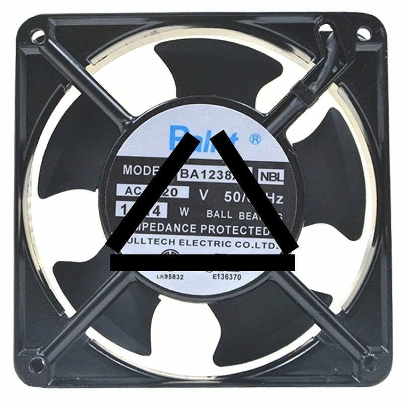 Palnt BA1238A2 NBL AC 220V 14W Ball Bearing Impedance Protected Cooling Fan