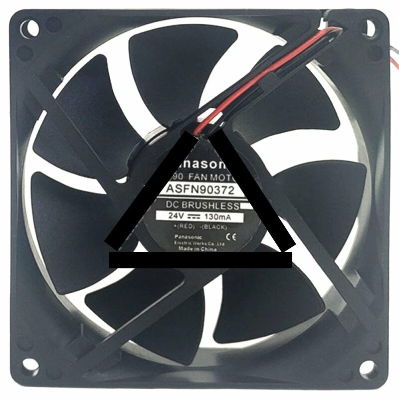 Panasonic ASFN90372 DC 24V 130mA 2 Wires Brushless Axial Cooling Fan