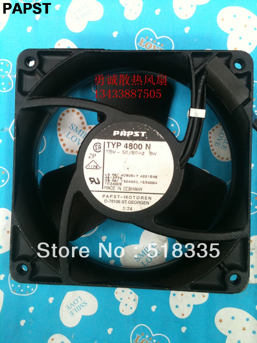 PAPST 12038 TYP4800N 115V 9W aluminum ring fan 120 * 120 * 38MM