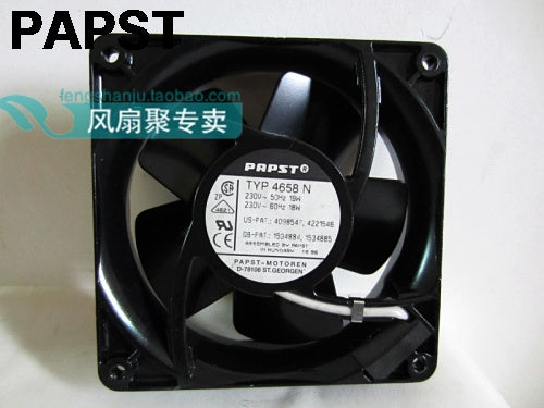 Papst typ 4658n 12CM 120MM 120*120*38MM AC 230v 19w 18w high-temperature full metal axial cooling fan