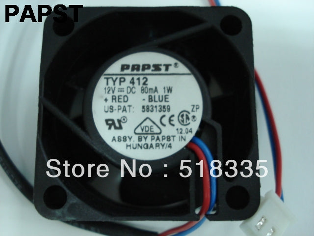 Papst typ412 412 40x40x20 mm 4020 12v 1w silent fan