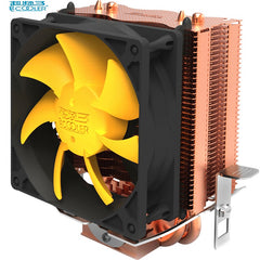 PCcooler S83 cpu cooler Copper plating fins 2 heatpipes 80mm/8cm silent fan CPU cooling radiator fan for AMD Intel 775 1155 1156