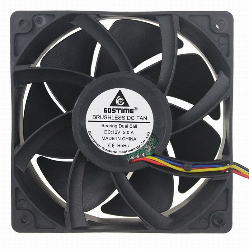 20Pcs Gdstime DC Fan 12V Dual Ball Bearing 4Pin Connector FG PWM Computer Cooling Fan 1mm x 38mm Big Airflow 138 wholesale