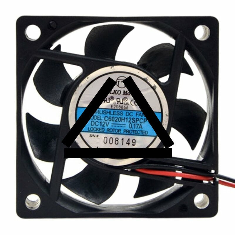 PELKO Motors C6020H12SPCP1 DC 12V 0.17A 6020 Axial Brushless Cooling Fan