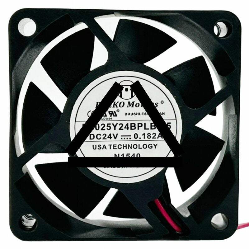 PELKO Motors D6025Y24BPLB1-5 DC 24V 0.182A 2 Wires Brushless Axial Cooling Fan