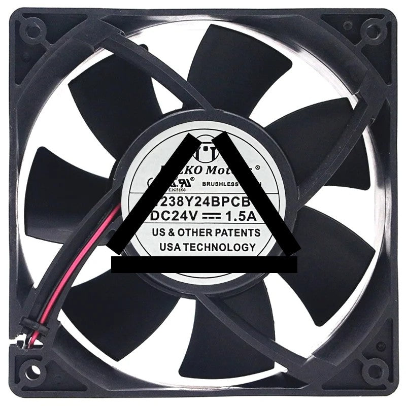 PELKO Motors G1238Y24BPCB1h 24V 1.5A 2 Wires Cooling Fan