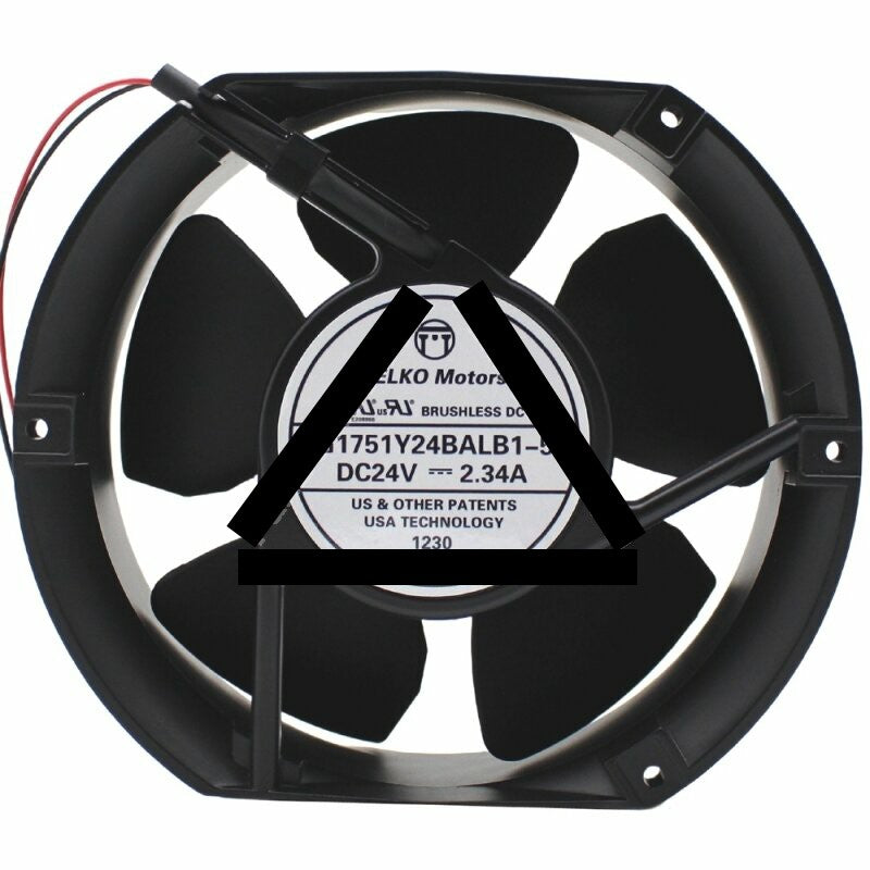 PELKO Motors G1751Y24BALB1-5 DC 24V 2.34A Brushless Axial Cooling Fan