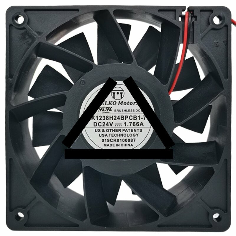 PELKO Motors K1238Y24BPCB1-7 24V 1.766A DC Brushless Axial Cooling Fan